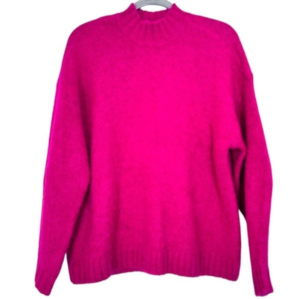 Pistola Revolve Bright Pink Mockneck Longline Oversized Baggy Sweater Vibrant XS
